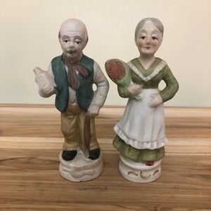 Vintage old man and woman
